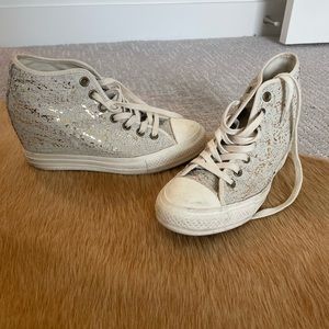 Sequin Wedge Converse
